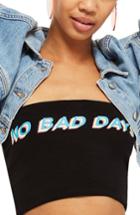 Women's Topshop No Bad Days Bandeau Top Us (fits Like 0) - Black