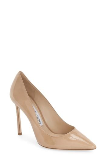 Women's Jimmy Choo 'romy' Pointy Toe Pump Us / 39eu - Beige