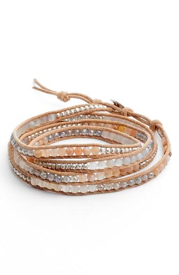Women's Chan Luu Semiprecious Stone & Leather Wrap Bracelet