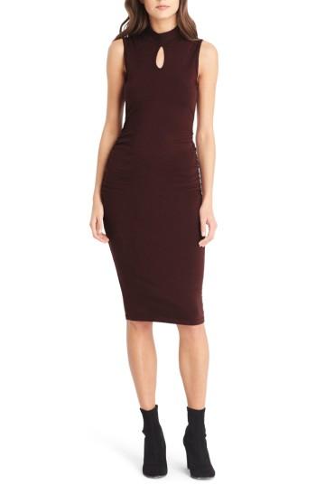 Women's Michael Stars Keyhole Body-con Dress - Burgundy