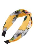 Cara Floral Knotted Headband, Size - Yellow