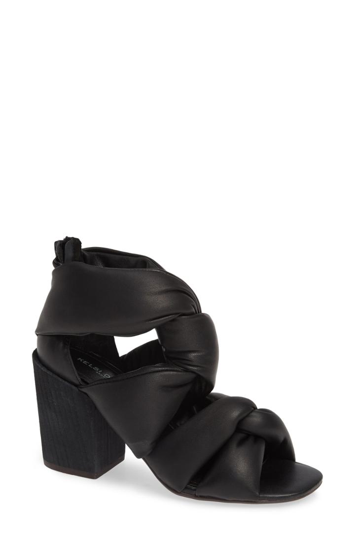 Women's Kelsi Dagger Brooklyn Maddox Knotted Strap Sandal .5 M - Black