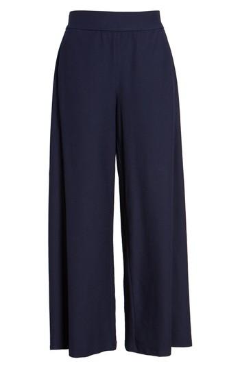 Women's Eileen Fisher Wide Leg Crop Pants, Size - Blue