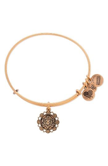 Women's Alex And Ani Lotus Adjustable Wire Bangle