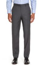 Men's Nordstrom Men's Shop Flat Front Solid Wool Suit Trousers