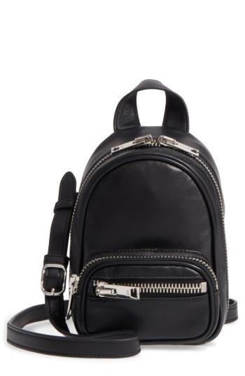 Alexander Wang Mini Attica Leather Backpack Shaped Crossbody Bag - Black