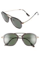 Women's Ray-ban 52mm Aviator Sunglasses - Transparent Grey