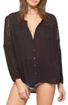 Women's Amuse Society Crawford Lace Inset Top - Black