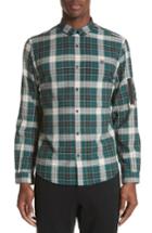 Men's The Kooples Check Woven Shirt - Green