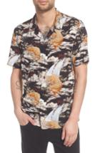 Men's Allsaints Sumatra Regular Fit Short Sleeve Sport Shirt - Black