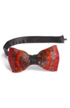 Men's Brackish & Bell Etna Feather Bow Tie, Size - Orange
