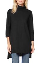 Women's Michael Stars Mock Neck Supima Cotton Tunic, Size - Black