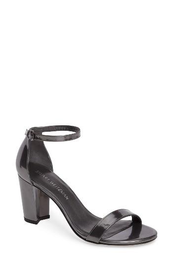 Women's Stuart Weitzman Nearlynude Ankle Strap Sandal .5 M - Grey