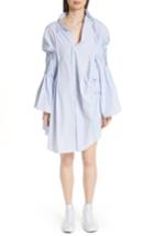 Women's Junya Watanabe Asymmetrical Cotton Shirtdress - Blue