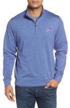 Men's Cutter & Buck Shoreline - Buffalo Bills Half Zip Pullover, Size - Blue