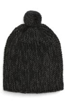 Women's Nirvanna Designs Luna Park Slouch Pom Beanie - Black