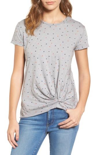 Women's Stateside Polka Dot Twist Tee - Grey