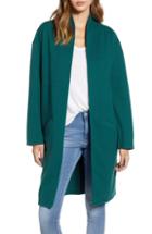 Women's Leith Open Front Midi Coat, Size - Green