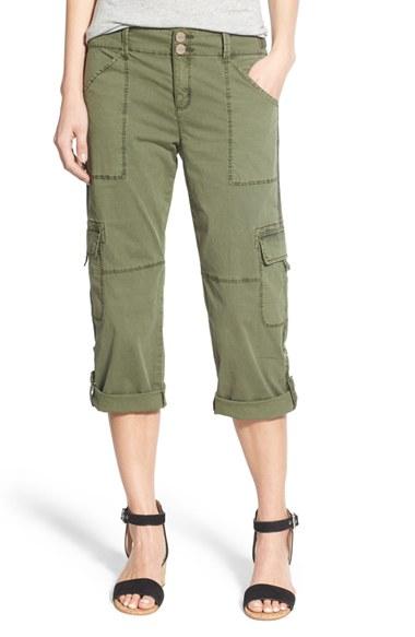 Women's Sanctuary 'habitat' Crop Pants - Green