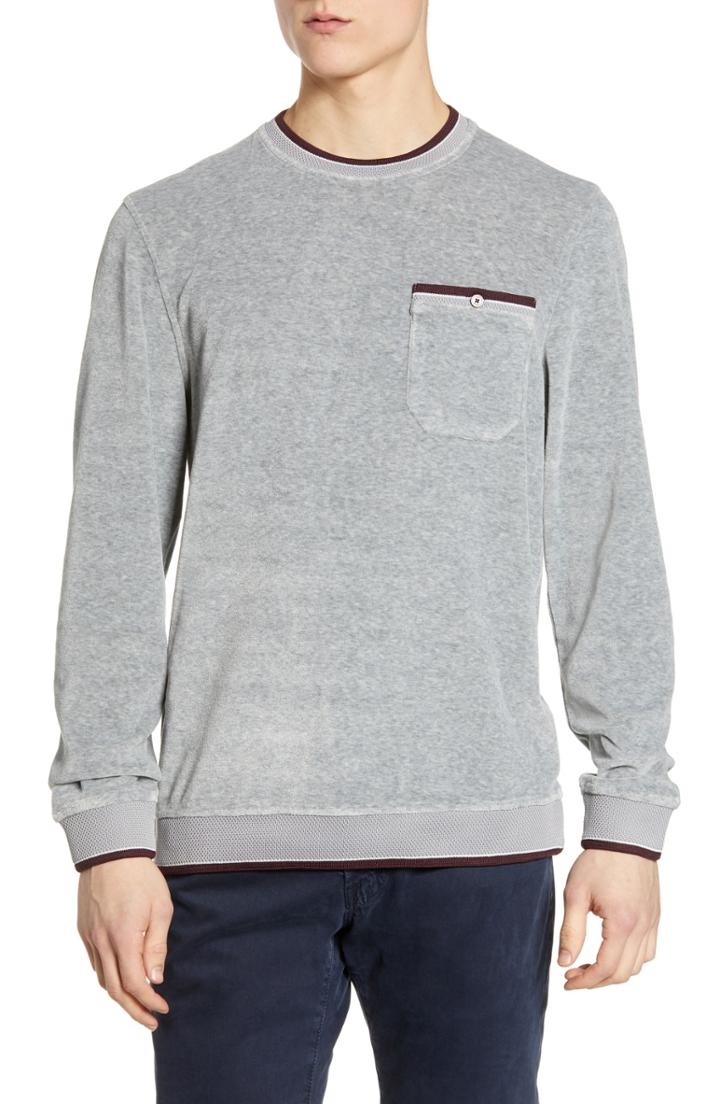 Men's Ted Baker London Velour Pocket Sweatshirt