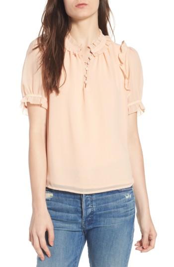 Women's Rebecca Minkoff Ceri Ruffle Top, Size - Pink