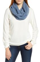 Women's Halogen Solid Cashmere Infinity Scarf, Size - Blue
