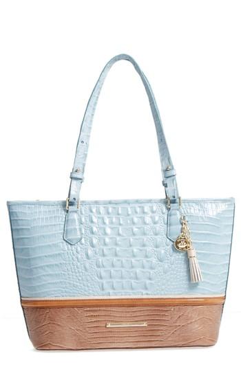 Brahmin Medium Asher Leather Tote - Blue