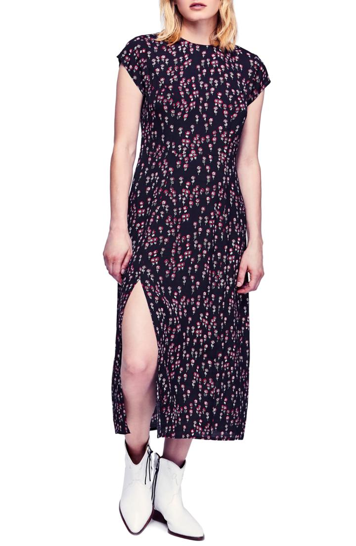 Women's Free People Corrie Midi Dress - Black