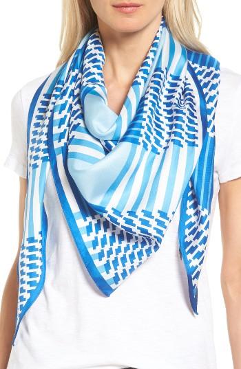 Women's Echo Parisian Stripe Triangle Silk Scarf