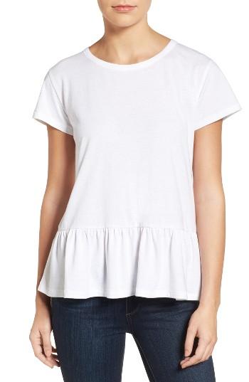 Women's Caslon Peplum Tee - White