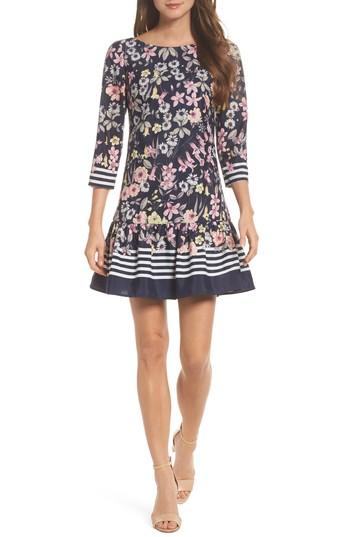 Women's Eliza J Floral Flounce Dress - Blue