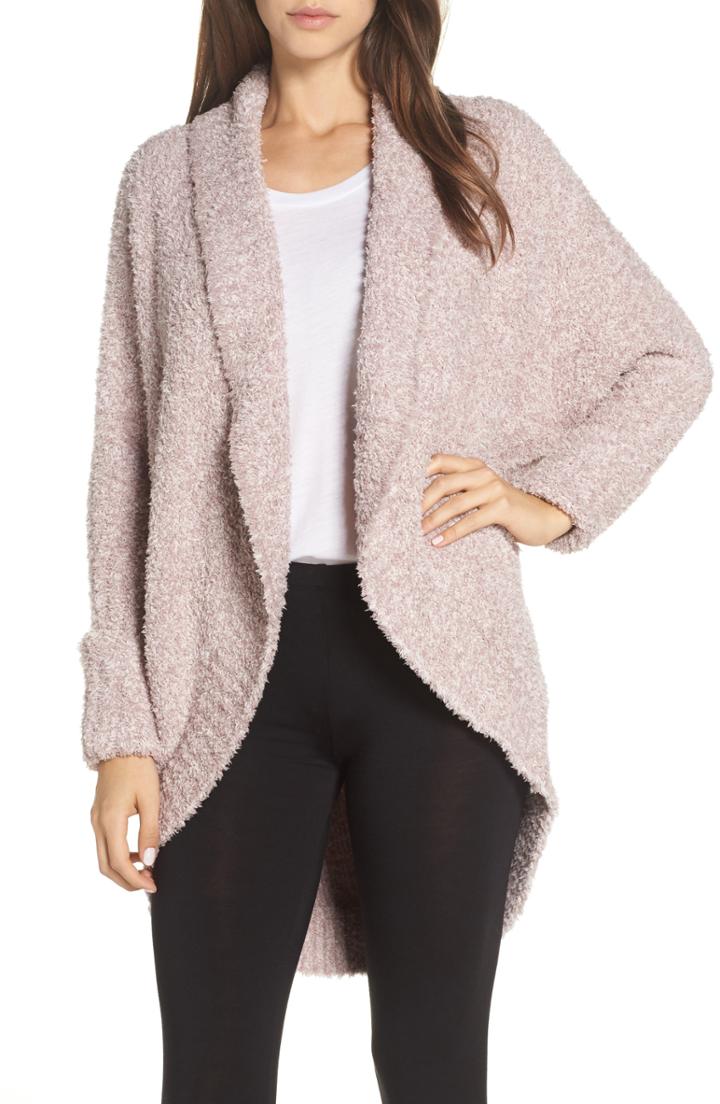Women's Barefoot Dreams Cozychic Cocoon Cardigan /x-large - Pink