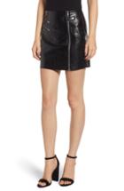 Women's 4si3nna Zipper Miniskirt, Size - Black