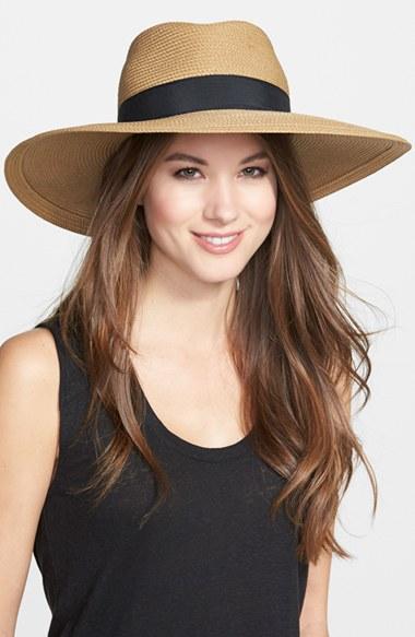 Women's Eric Javits 'daphne' Broad Brim Fedora - Beige