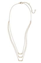 Women's Bp. Delicate Bar & Crystal Triple Layer Necklace
