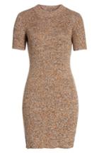Women's Madewell Marled Mock Neck Sweater Dress - Brown