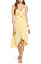 Women's Leith Flounce Wrap Midi Dress - Yellow