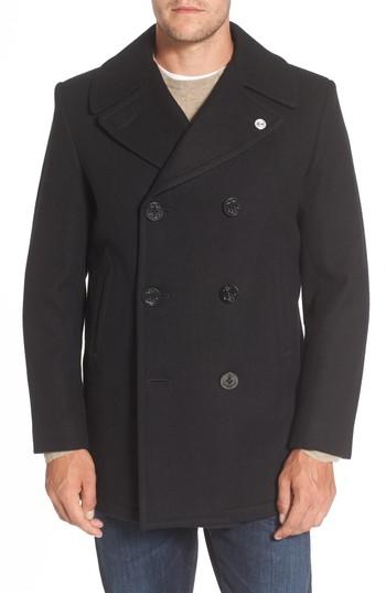 Men's Cole Haan Wool Peacoat - Black