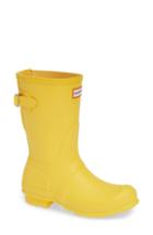 Women's Hunter Original Short Back Adjustable Waterproof Rain Boot M - Yellow