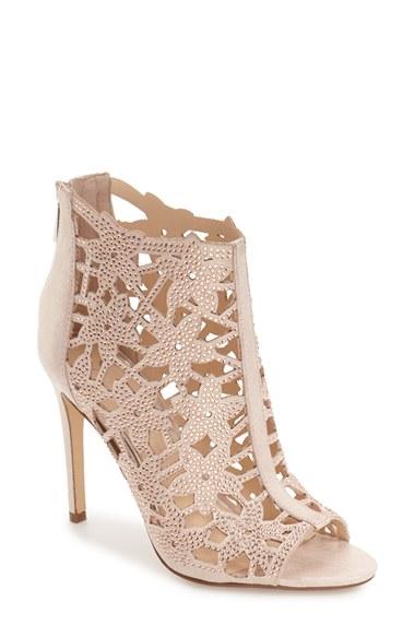 Women's Jessica Simpson 'gessina' Studded Laser Cut Bootie .5 M - Beige