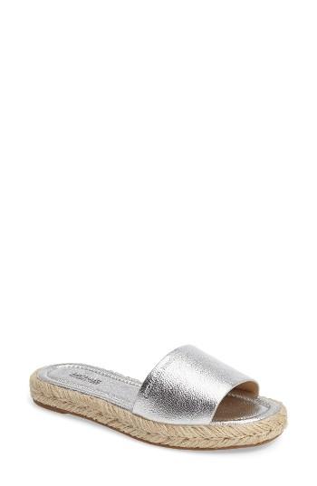 Women's Michael Michael Kors Dempsey Slide Sandal M - Metallic
