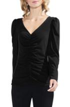 Women's Vince Camuto Puff Shoulder Cinched Top, Size - Black