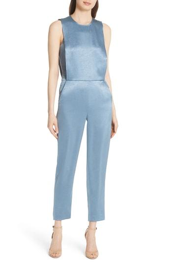 Women's Theory Remaline Double Sateen Jumpsuit - Blue
