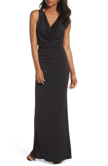 Women's Maria Bianca Nero Sophia Cowl Neck Gown - Black