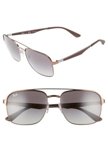 Men's Ray-ban Retro 58mm Sunglasses - Brown