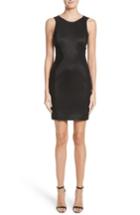 Women's Versace Collection Ruched Pique Sheath Dress Us / 38 It - Black