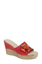 Women's Tuscany By Easy Street Castello Wedge Mule N - Red