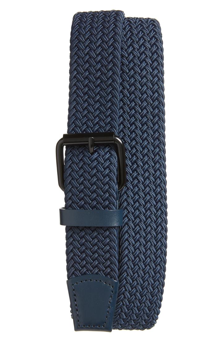 Men's Saturdays Nyc Shane Woven Belt, Size - Indigo Dye
