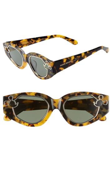 Women's Karen Walker X Disney Mickey Mouse Cast Of Two 54mm Sunglasses - Crazy Tortoise