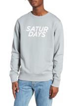 Men's Saturdays Nyc Bowery Gothic Sweatshirt - Blue